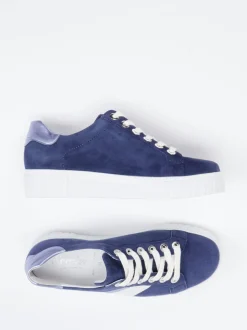 Semler – Sneaker aus Nubukleder in Marineblau