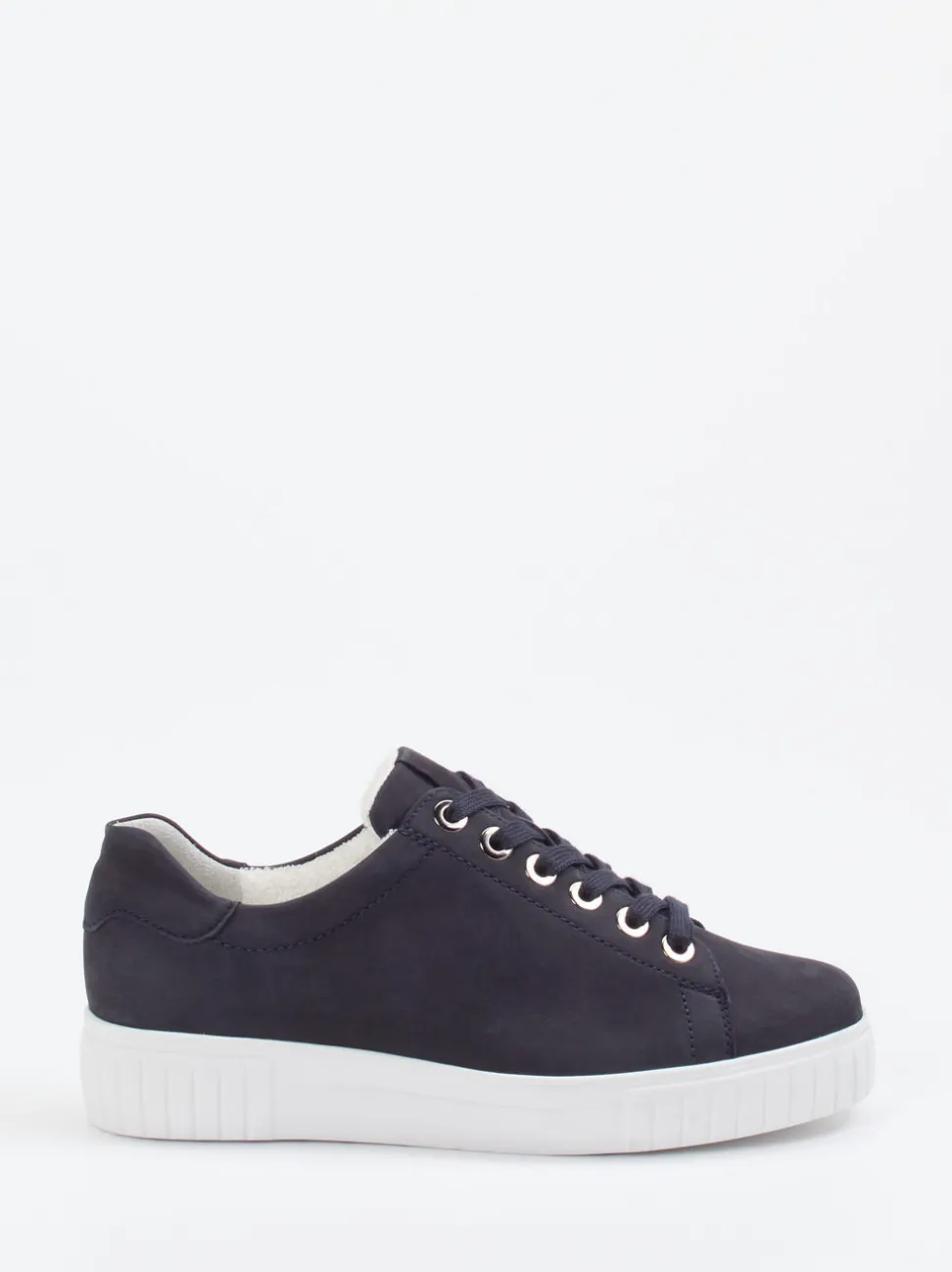 Semler – Sneaker aus Nubukleder Dunkelblau