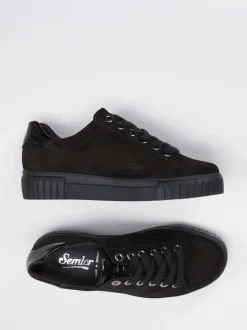 Semler – Sneaker aus Nubukleder in Schwarz