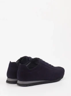 Semler – Sneaker aus Veloursleder in Dunkelblau