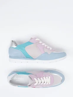 Semler – Sneaker aus Veloursleder in Pastell-Mix
