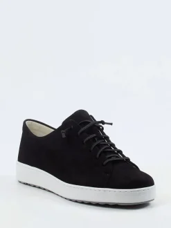Semler – Sneaker aus Veloursleder schwarz