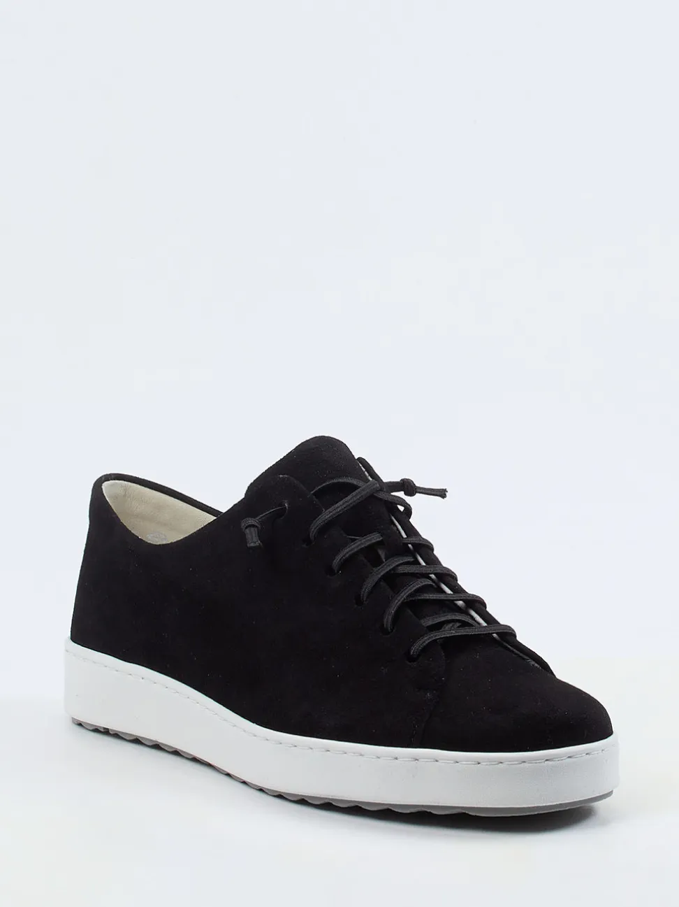 Semler – Sneaker aus Veloursleder schwarz