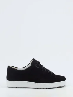 Semler – Sneaker aus Veloursleder schwarz