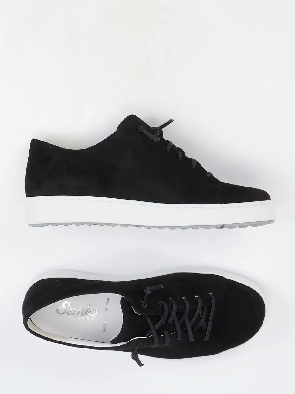 Semler – Sneaker aus Veloursleder schwarz