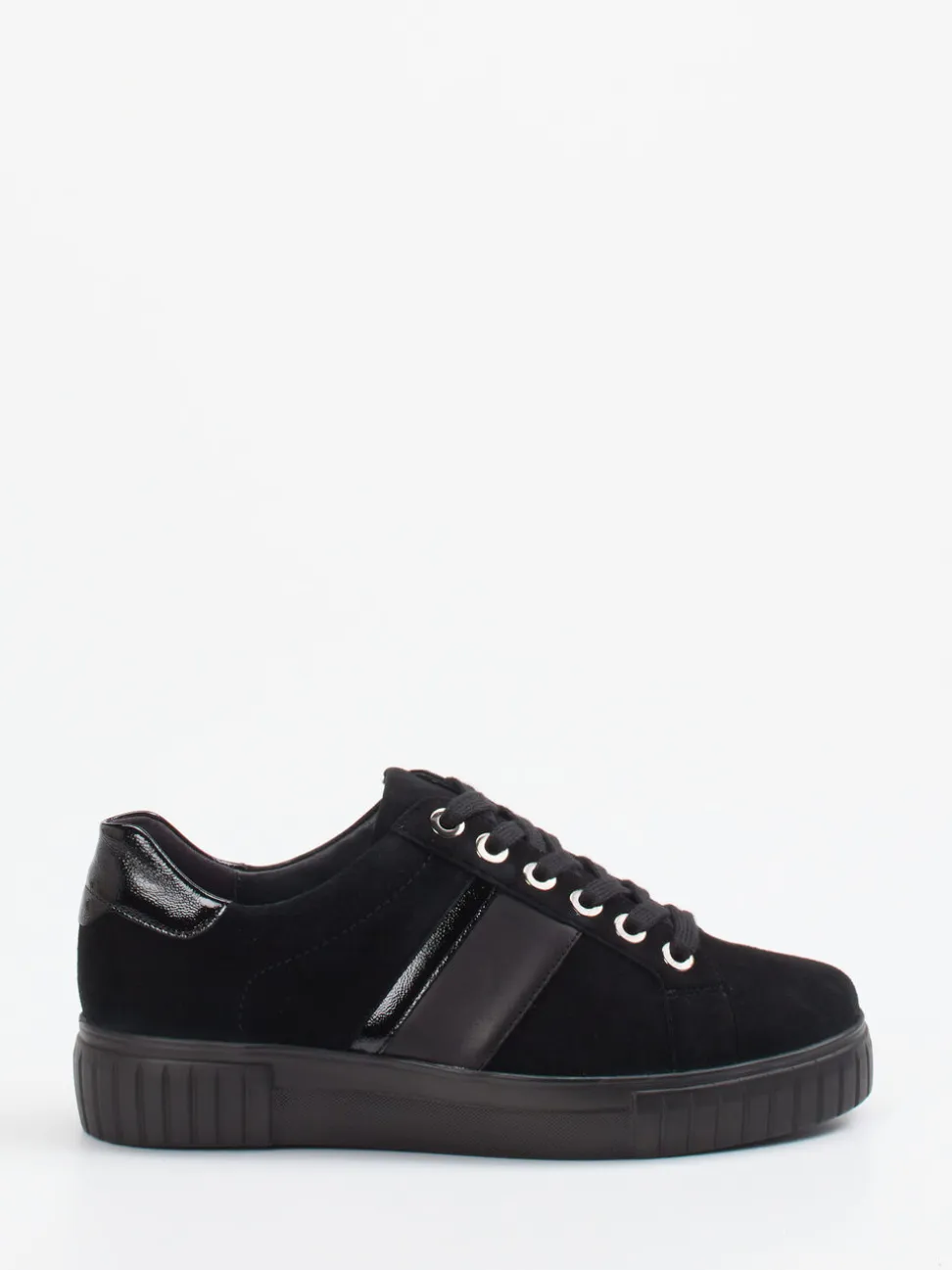 Semler – Sneaker aus Veloursleder in Schwarz
