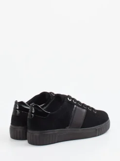 Semler – Sneaker aus Veloursleder in Schwarz