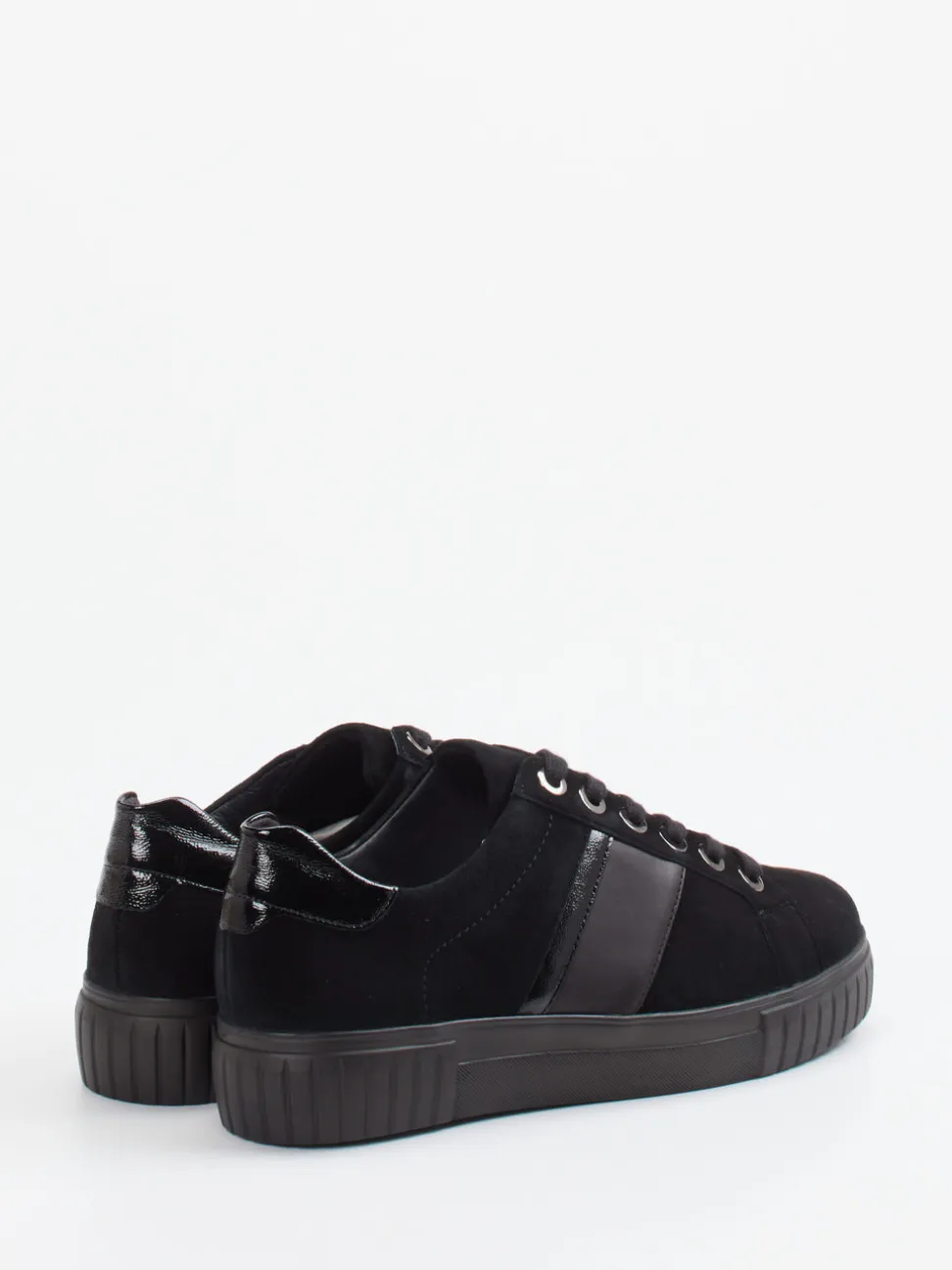 Semler – Sneaker aus Veloursleder in Schwarz