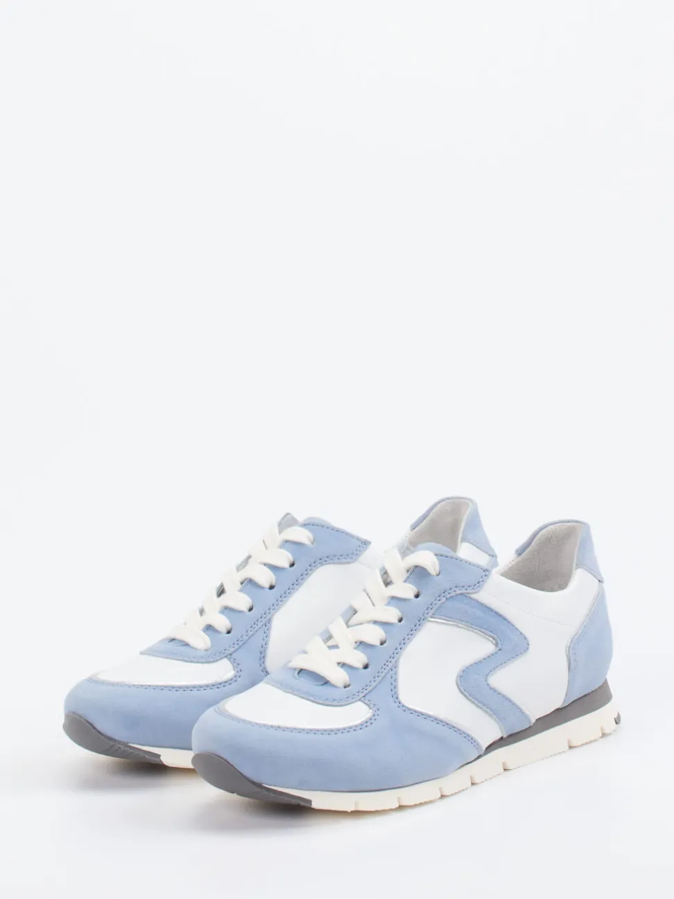 Semler – Sneaker aus Veloursleder in Weiß