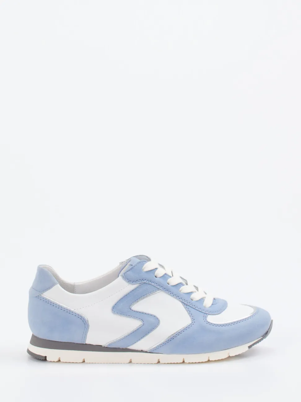 Semler – Sneaker aus Veloursleder in Weiß