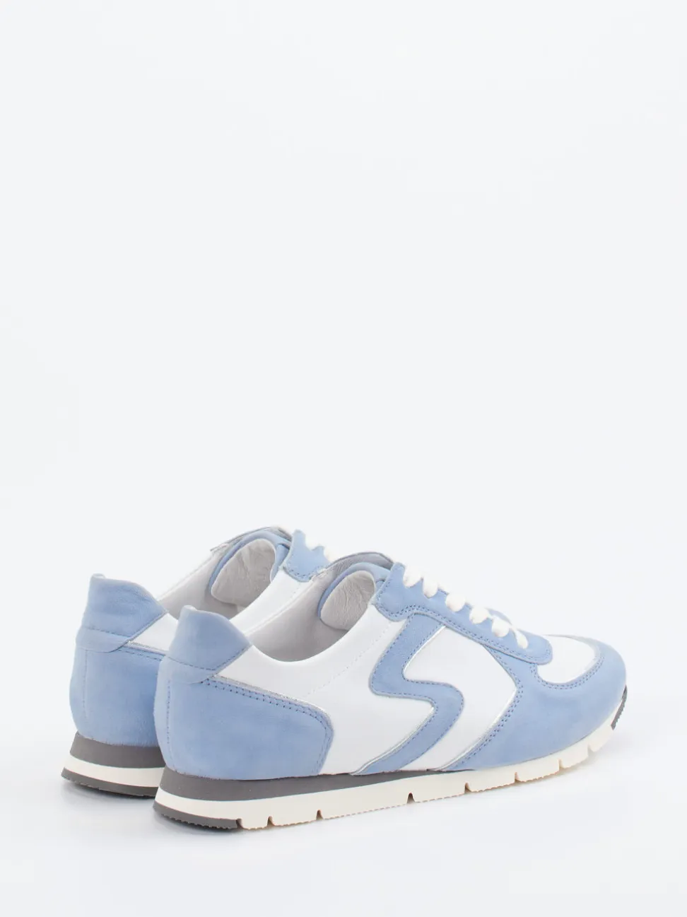 Semler – Sneaker aus Veloursleder in Weiß