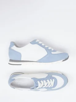 Semler – Sneaker aus Veloursleder in Weiß