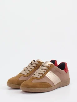 Semler – Sneaker aus Veloursleder in Taupe