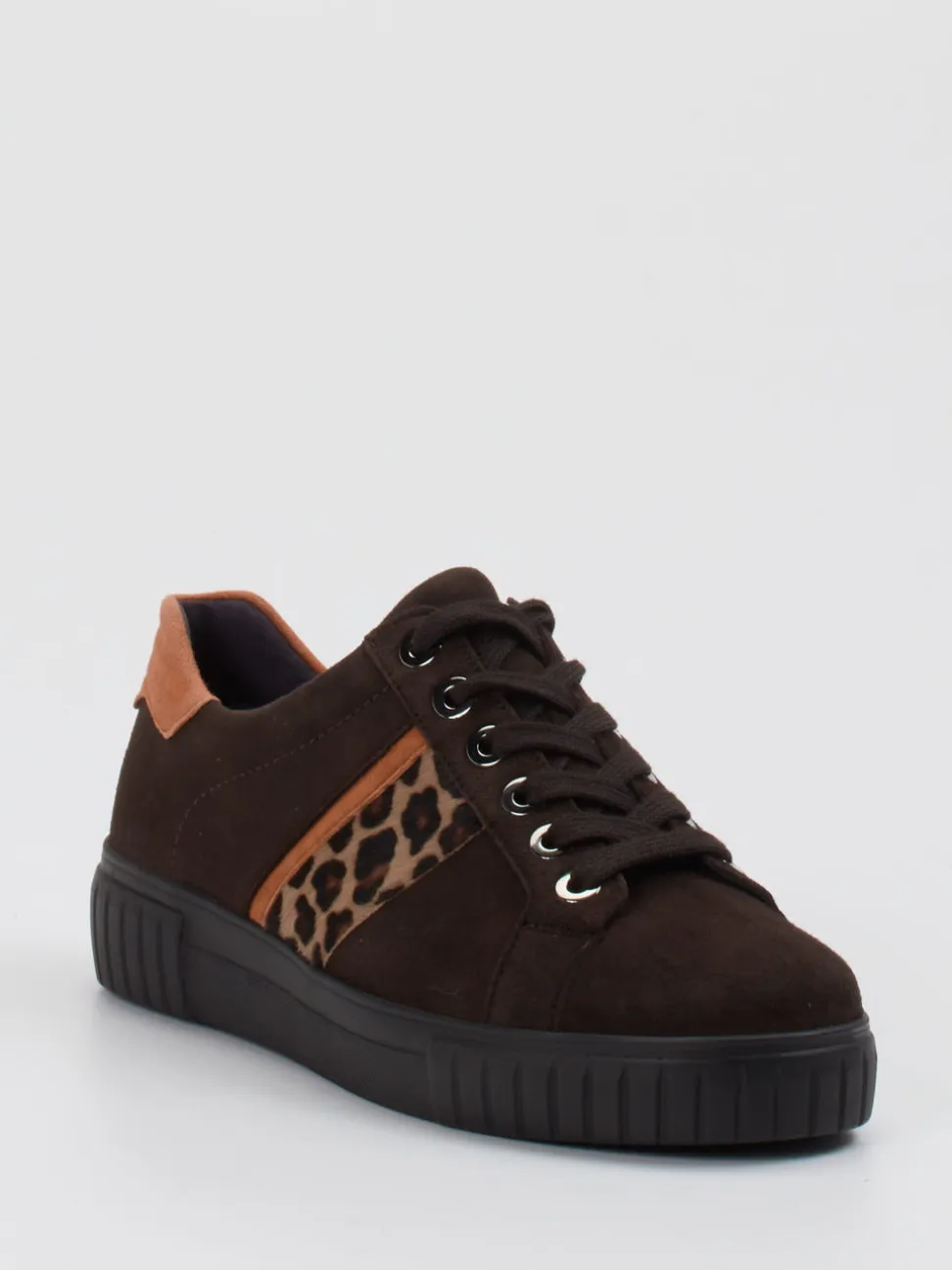 Semler – Sneaker aus Veloursleder mit Leo-Detail
