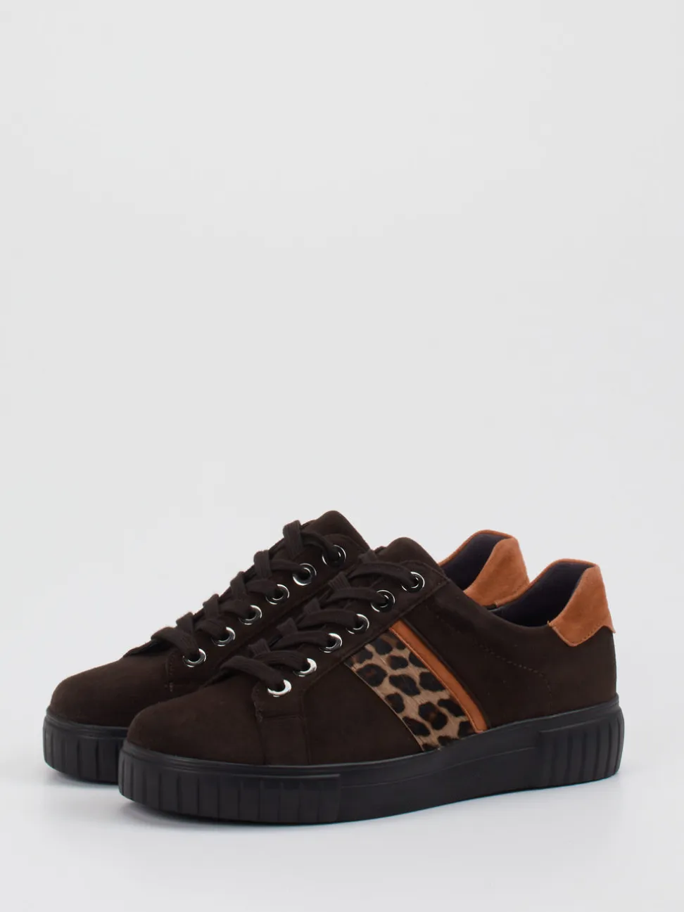 Semler – Sneaker aus Veloursleder mit Leo-Detail