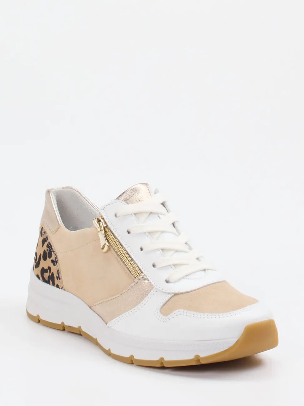 Semler – Sneaker aus Veloursleder in Beige