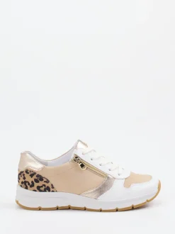 Semler – Sneaker aus Veloursleder in Beige