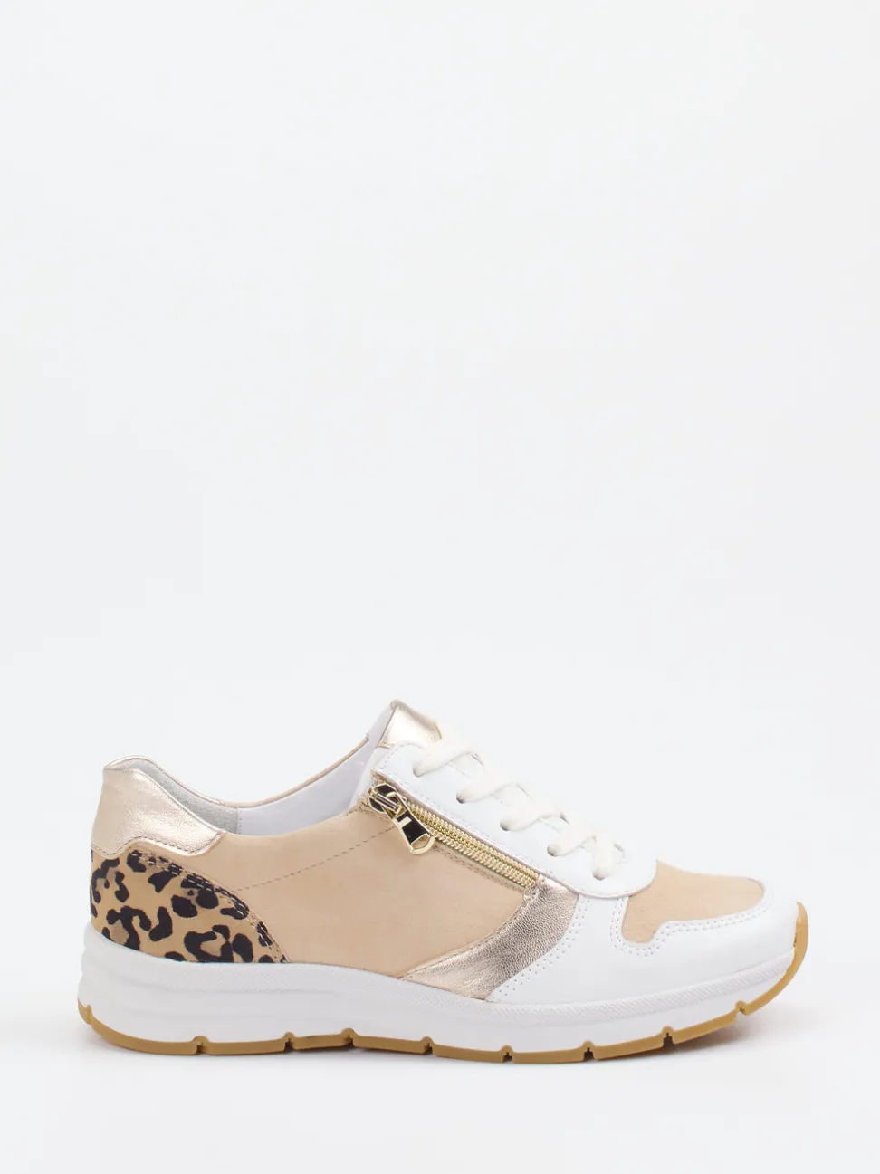 Semler – Sneaker aus Veloursleder in Beige