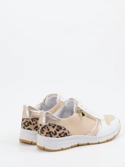 Semler – Sneaker aus Veloursleder in Beige