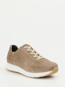 Semler – Sneaker aus Veloursleder in Sandbeige