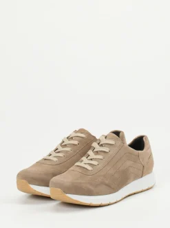 Semler – Sneaker aus Veloursleder in Sandbeige