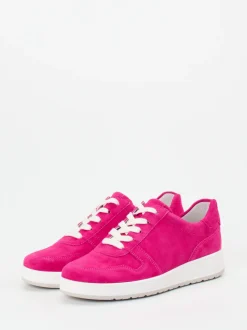 Semler – Sneaker aus Veloursleder pink
