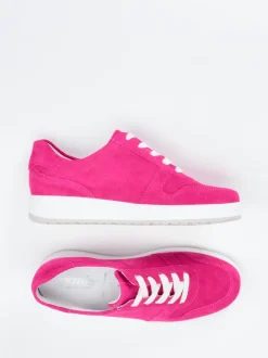 Semler – Sneaker aus Veloursleder pink