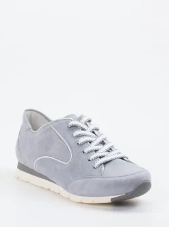 Semler – Sneaker aus Veloursleder in Rauchblau