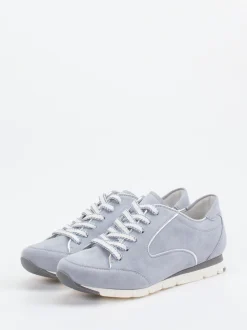 Semler – Sneaker aus Veloursleder in Rauchblau