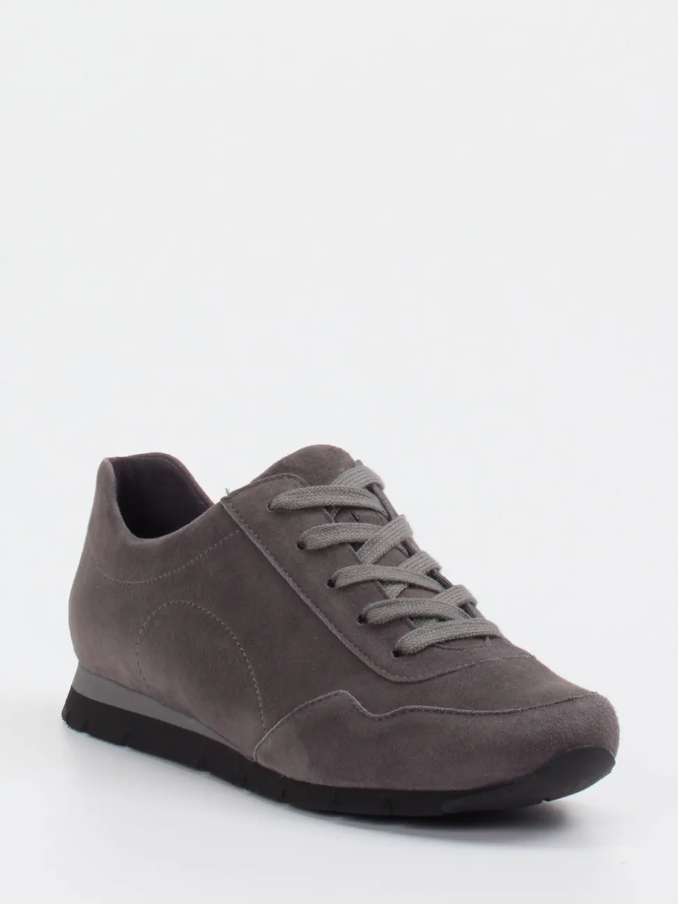 Semler – Sneaker aus Veloursleder in Grau