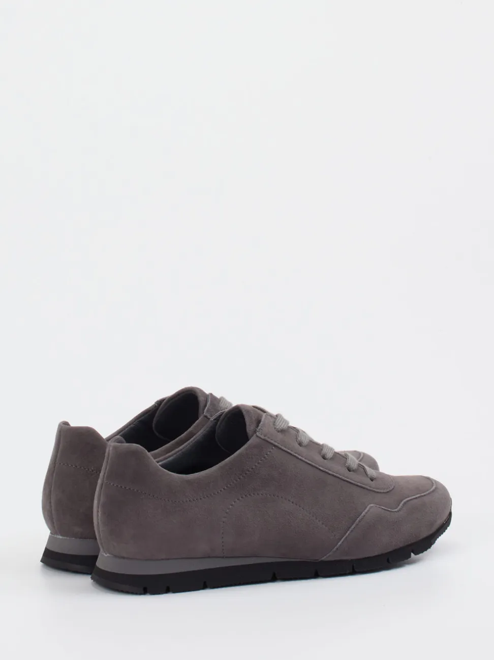 Semler – Sneaker aus Veloursleder in Grau