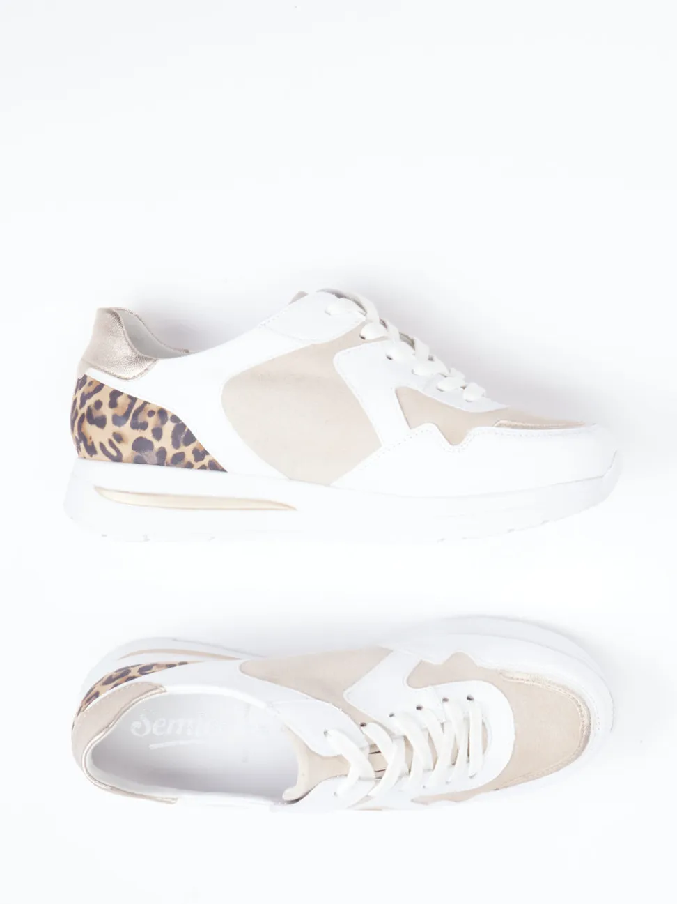 Semler – Sneaker aus Velourleder mit Leopardenmuster
