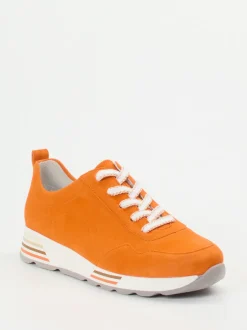 Semler – Sneaker aus Veloursleder in Orange