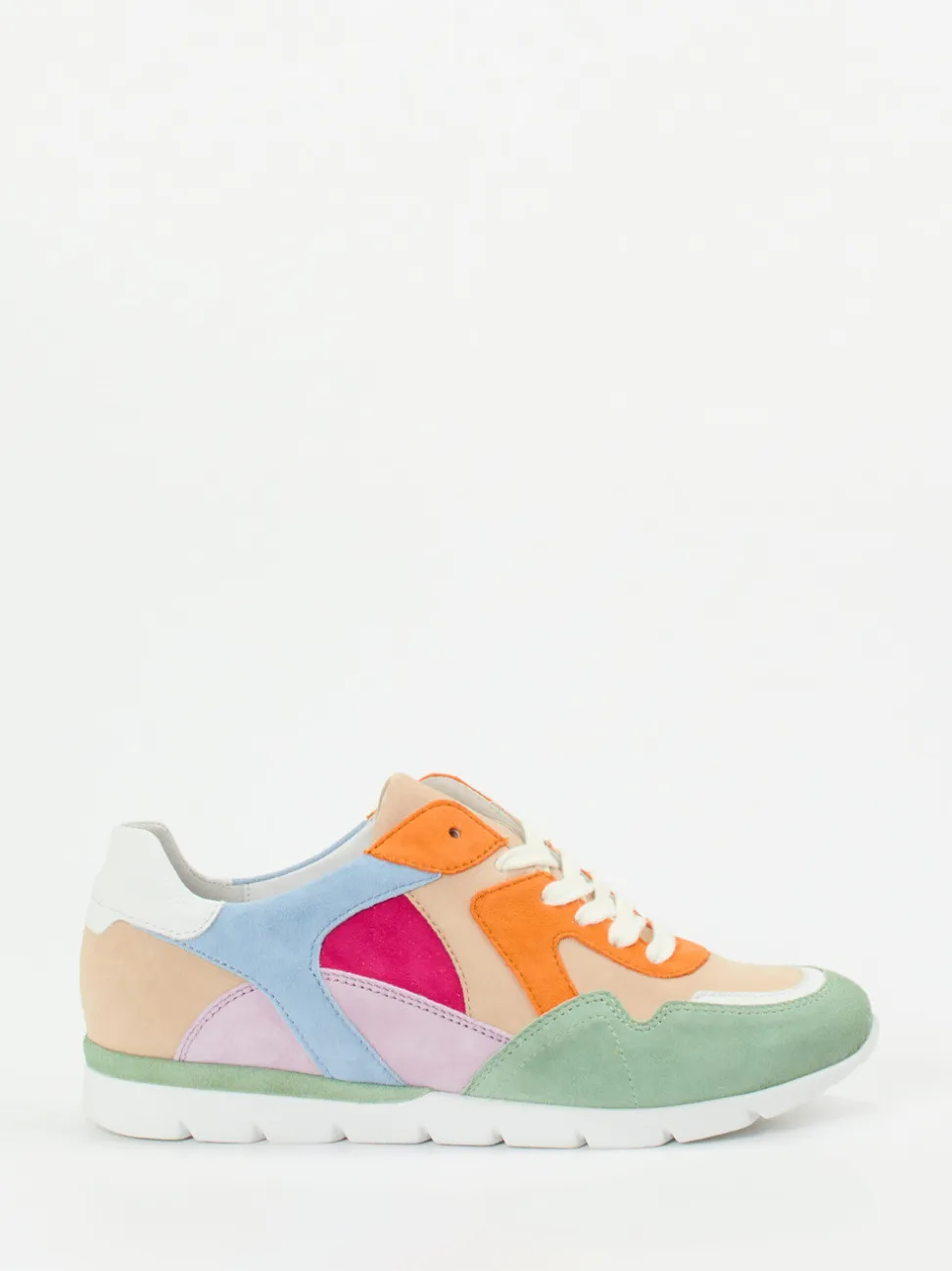 Semler – Sneaker aus Veloursleder Colorblocking