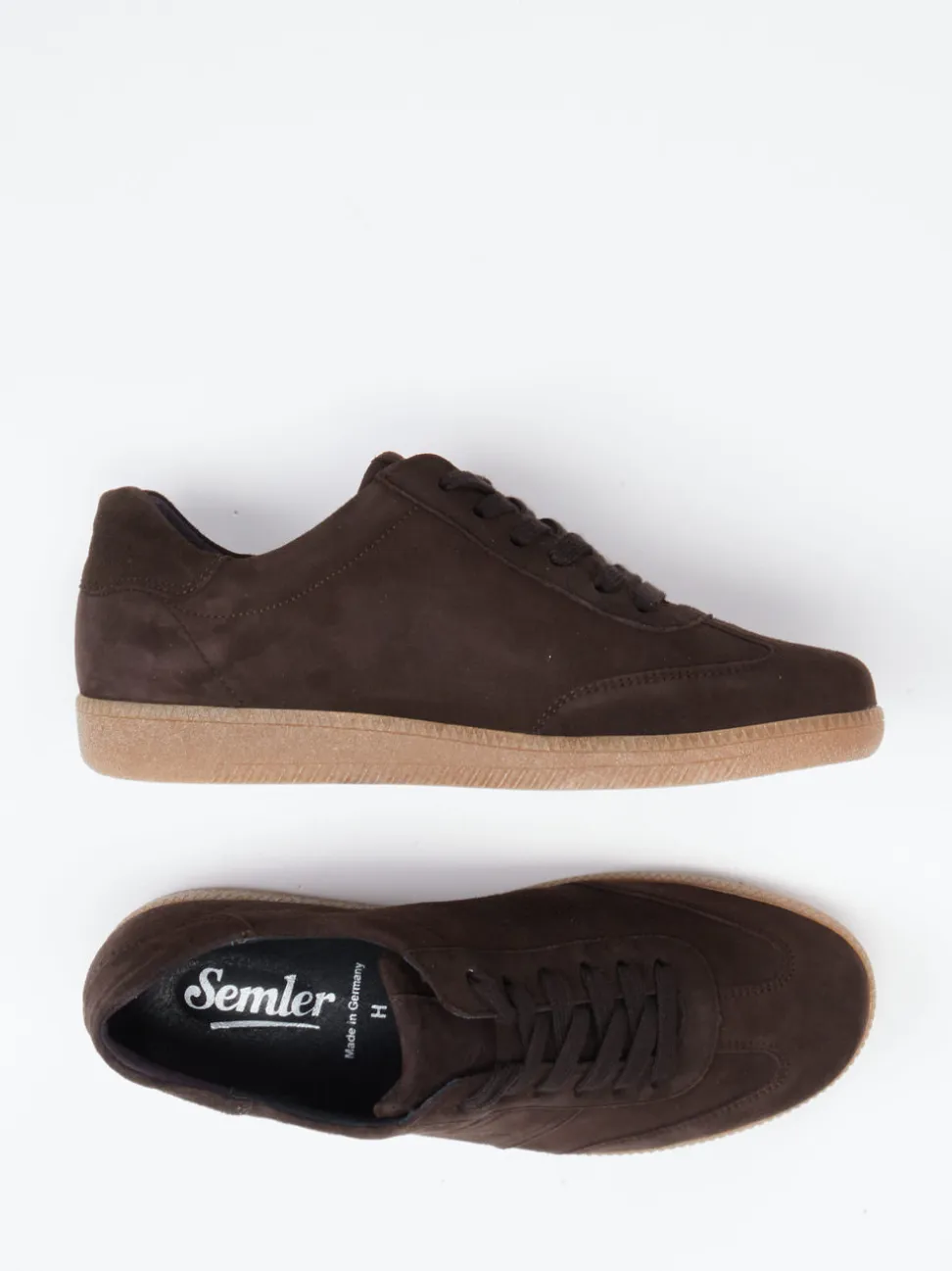 Semler – Sneaker aus Veloursleder dunkelbraun