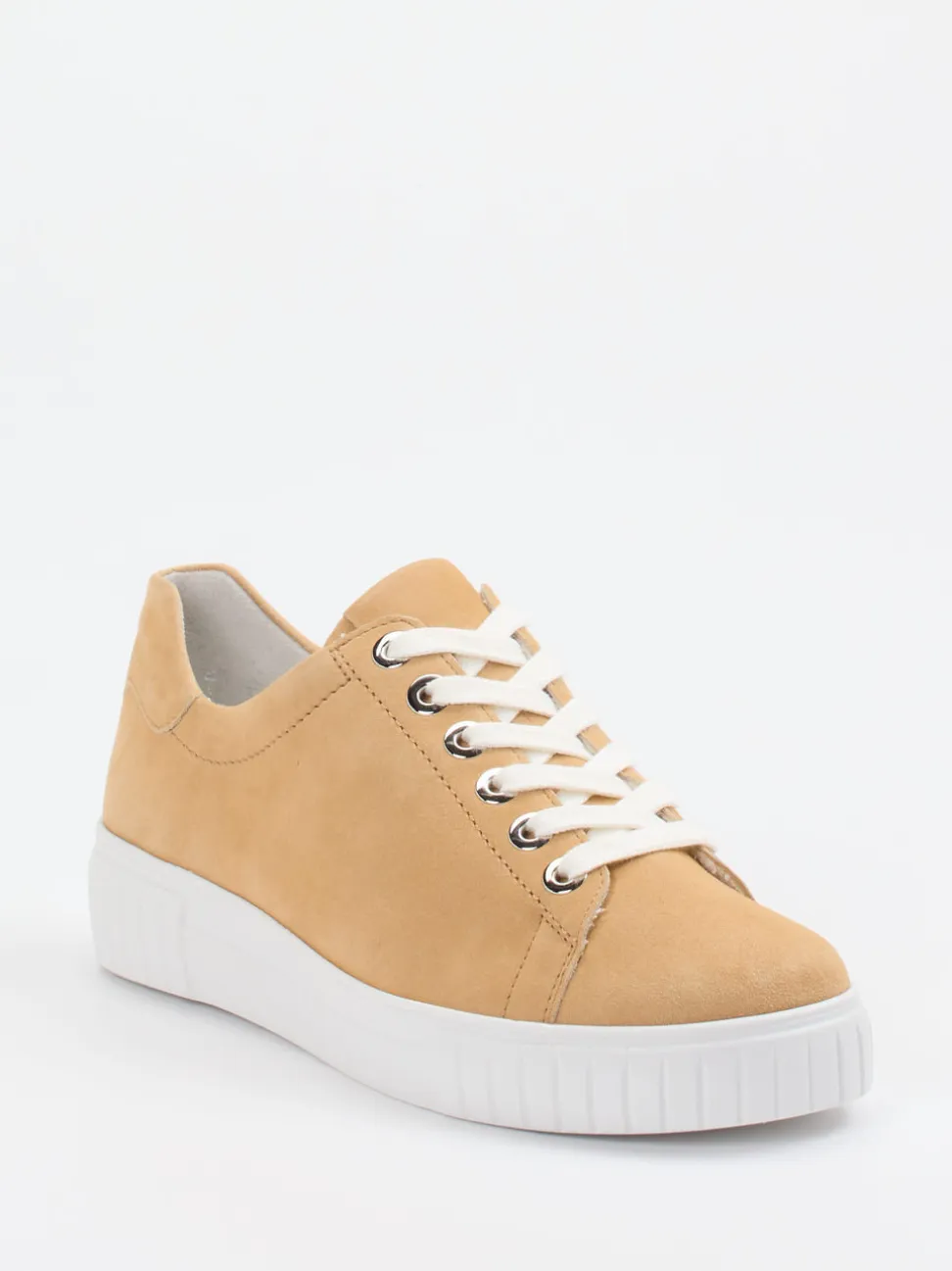 Semler – Sneaker aus Veloursleder in Beige