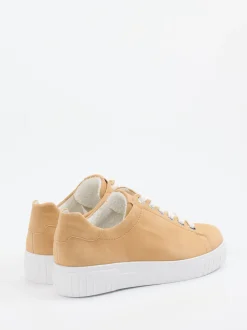 Semler – Sneaker aus Veloursleder in Beige