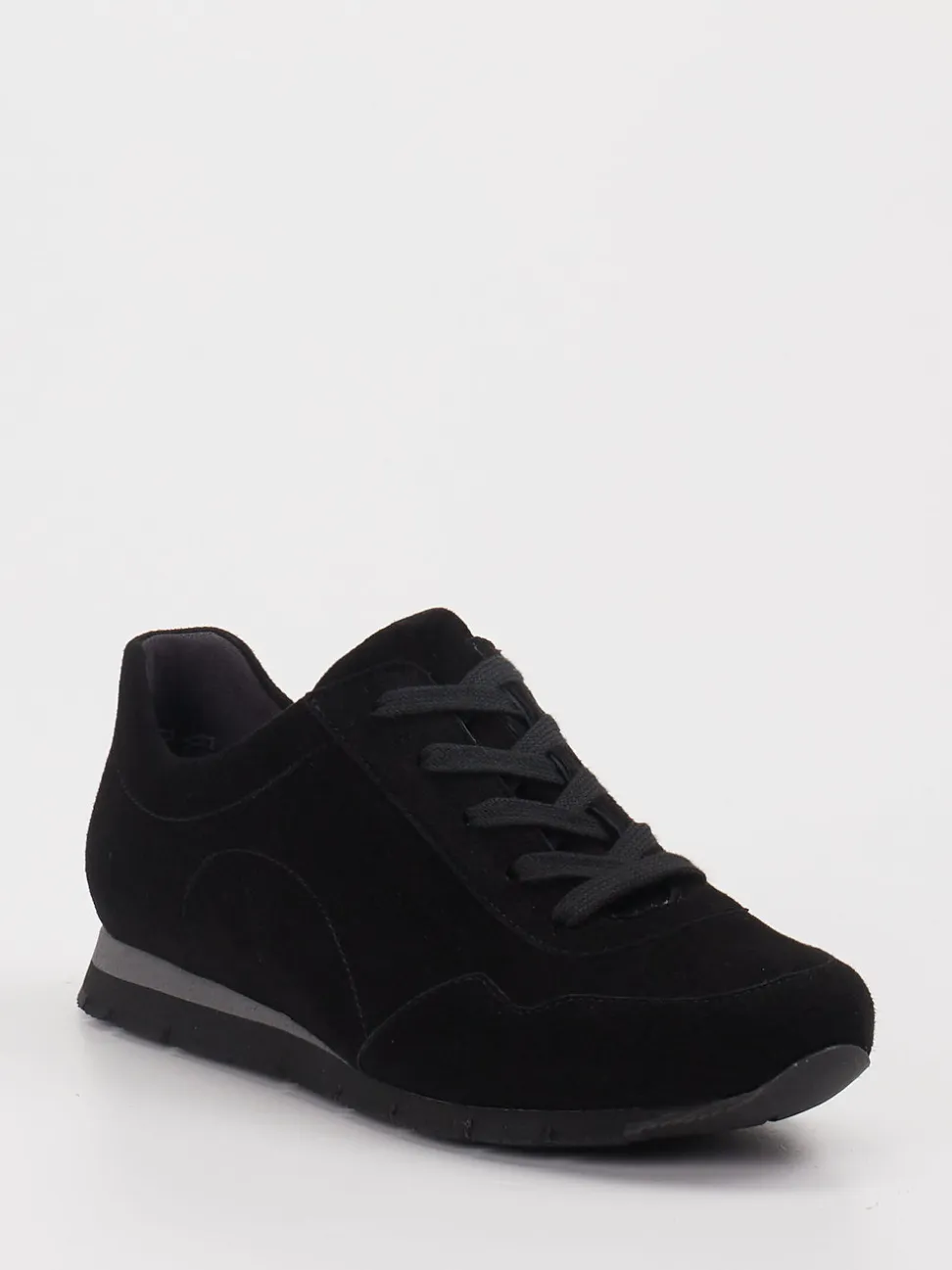 Semler – Sneaker aus Veloursleder schwarz