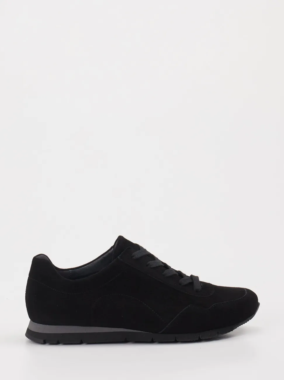 Semler – Sneaker aus Veloursleder schwarz