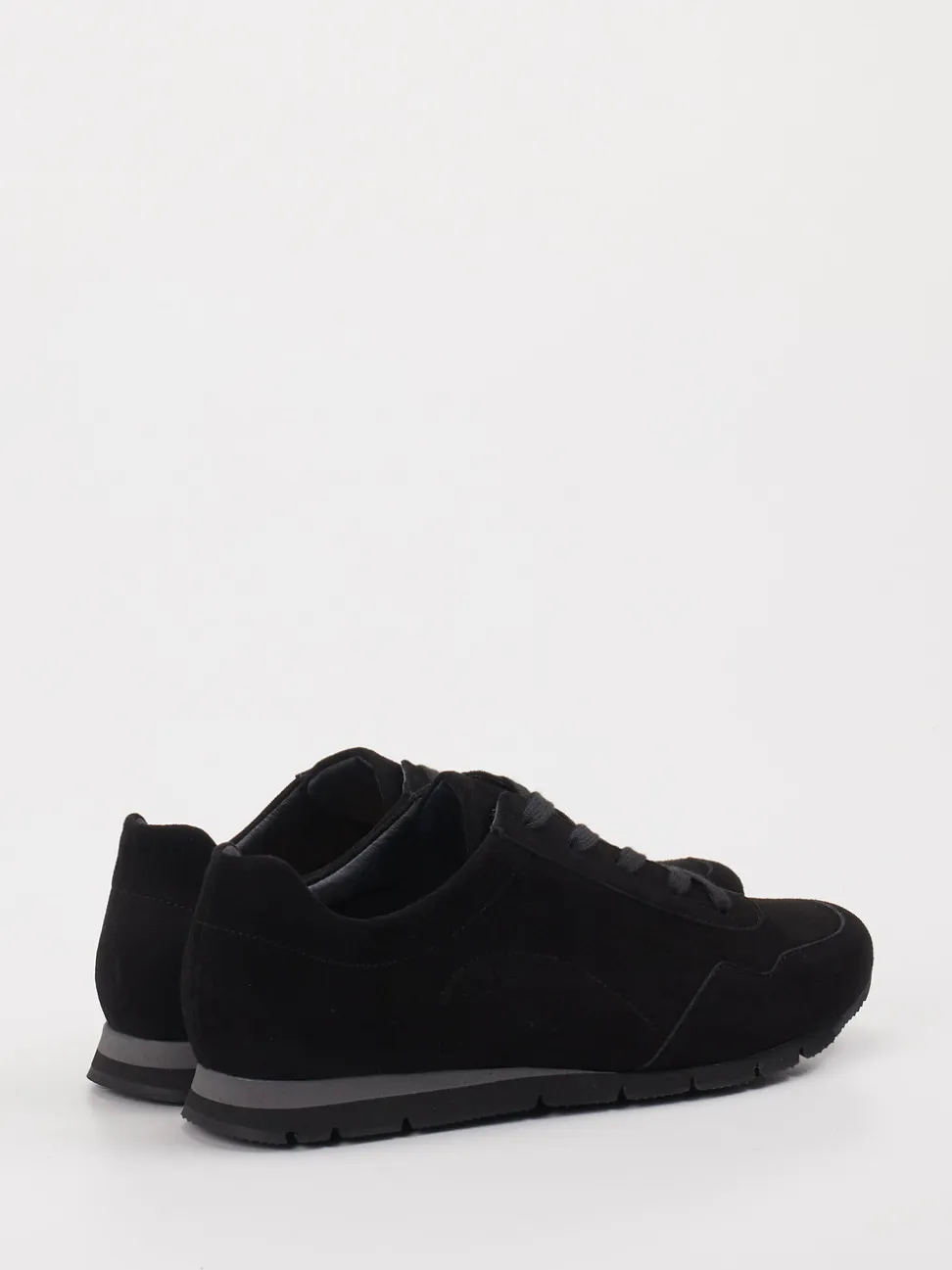 Semler – Sneaker aus Veloursleder schwarz
