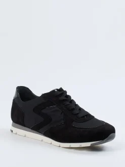 Semler – Sneaker aus Veloursleder in Schwarz