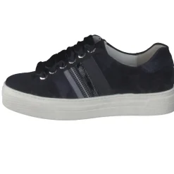Semler – Sneaker aus Veloursleder Dunkelblau