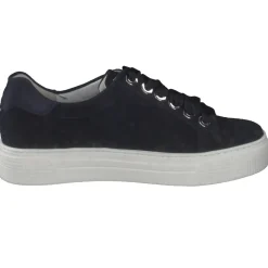 Semler – Sneaker aus Veloursleder Dunkelblau