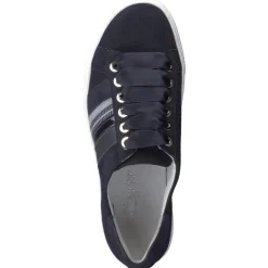 Semler – Sneaker aus Veloursleder Dunkelblau