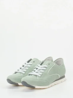 Semler – Sneaker aus Veloursleder in Salbeigrün