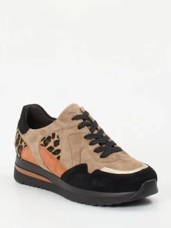 Semler – Sneaker aus Veloursleder mit Leopardmuster