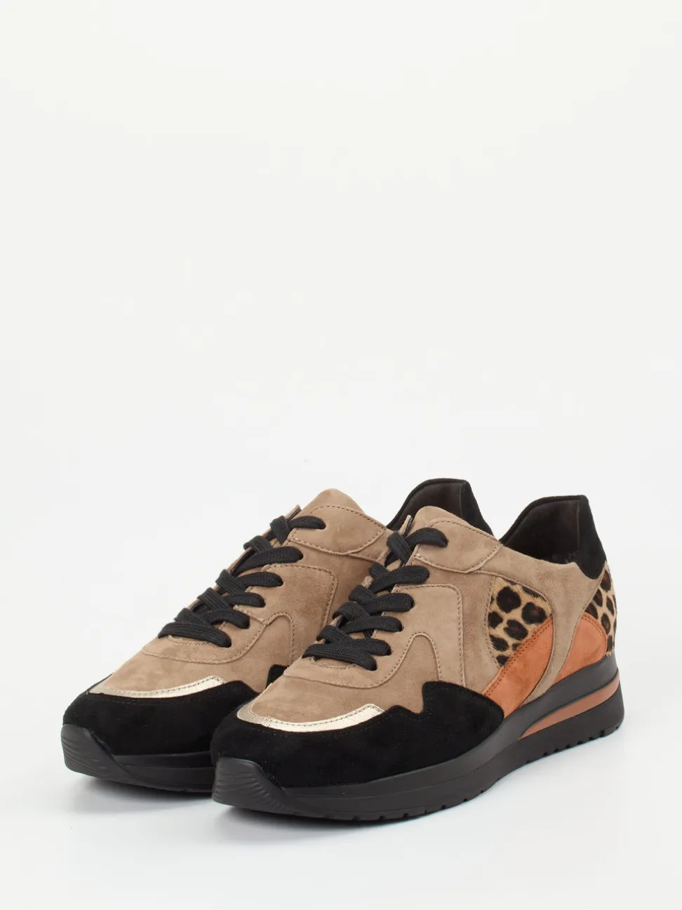 Semler – Sneaker aus Veloursleder mit Leopardmuster