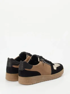 Semler – Sneaker aus Veloursleder cognacfarben