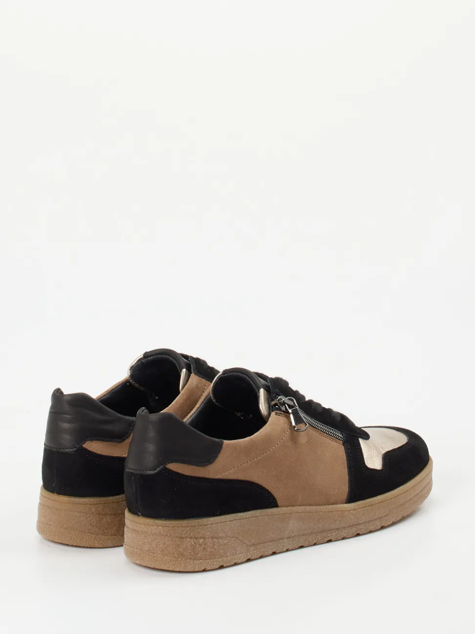 Semler – Sneaker aus Veloursleder cognacfarben