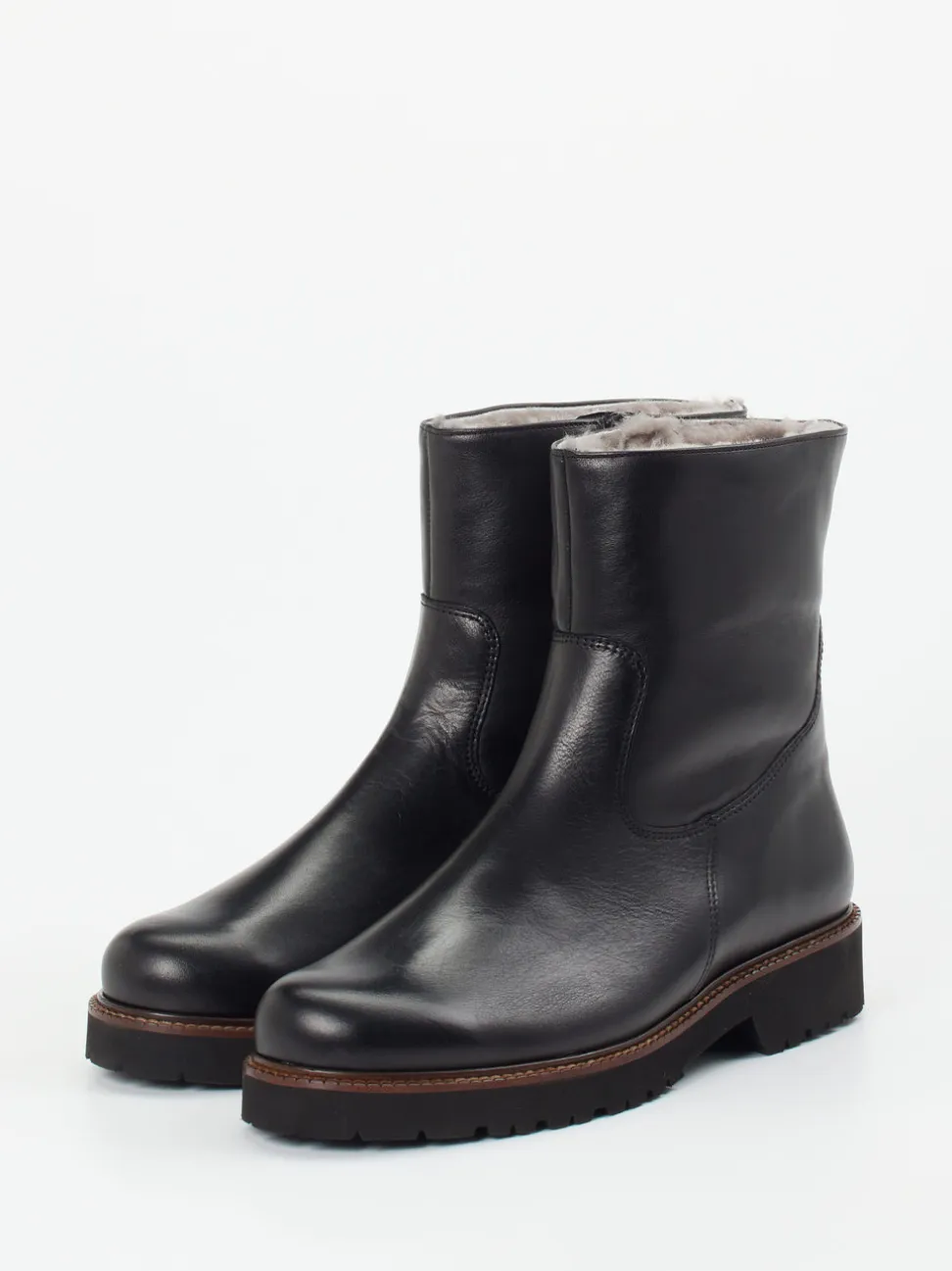 Semler – Stiefelette aus Kalbleder schwarz